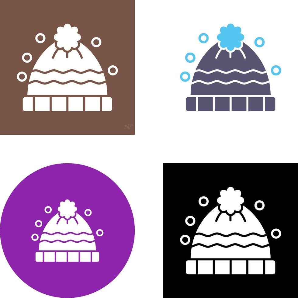 Winter Hat Icon Design vector