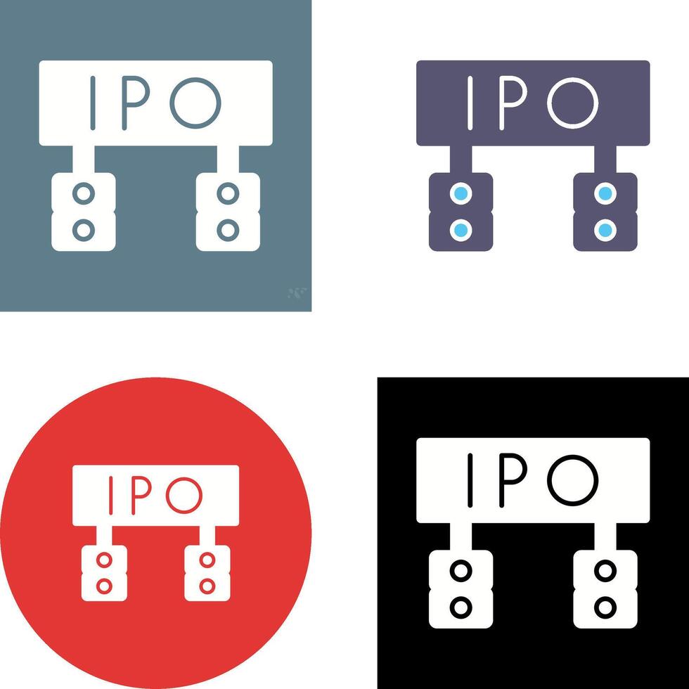 Ipo Icon Design vector