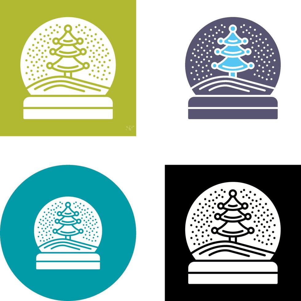Snow Glob Icon Design vector