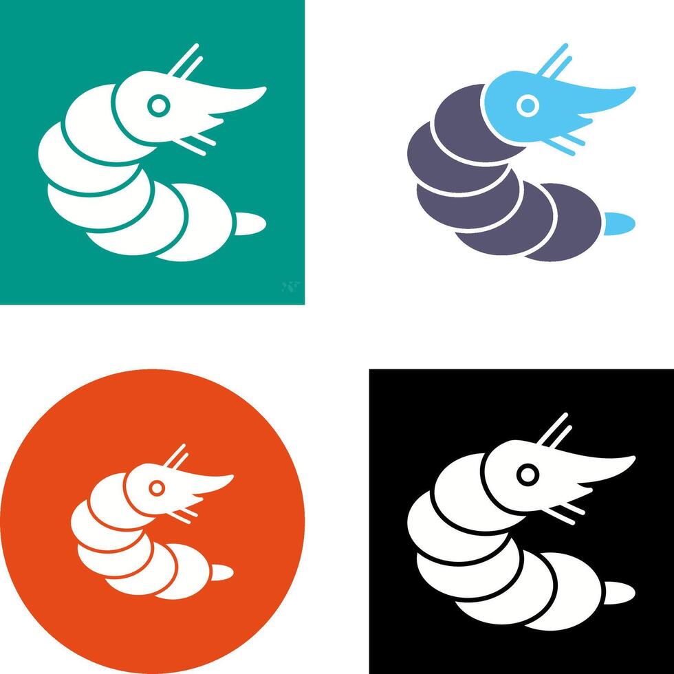 Shrimp Icon Design vector