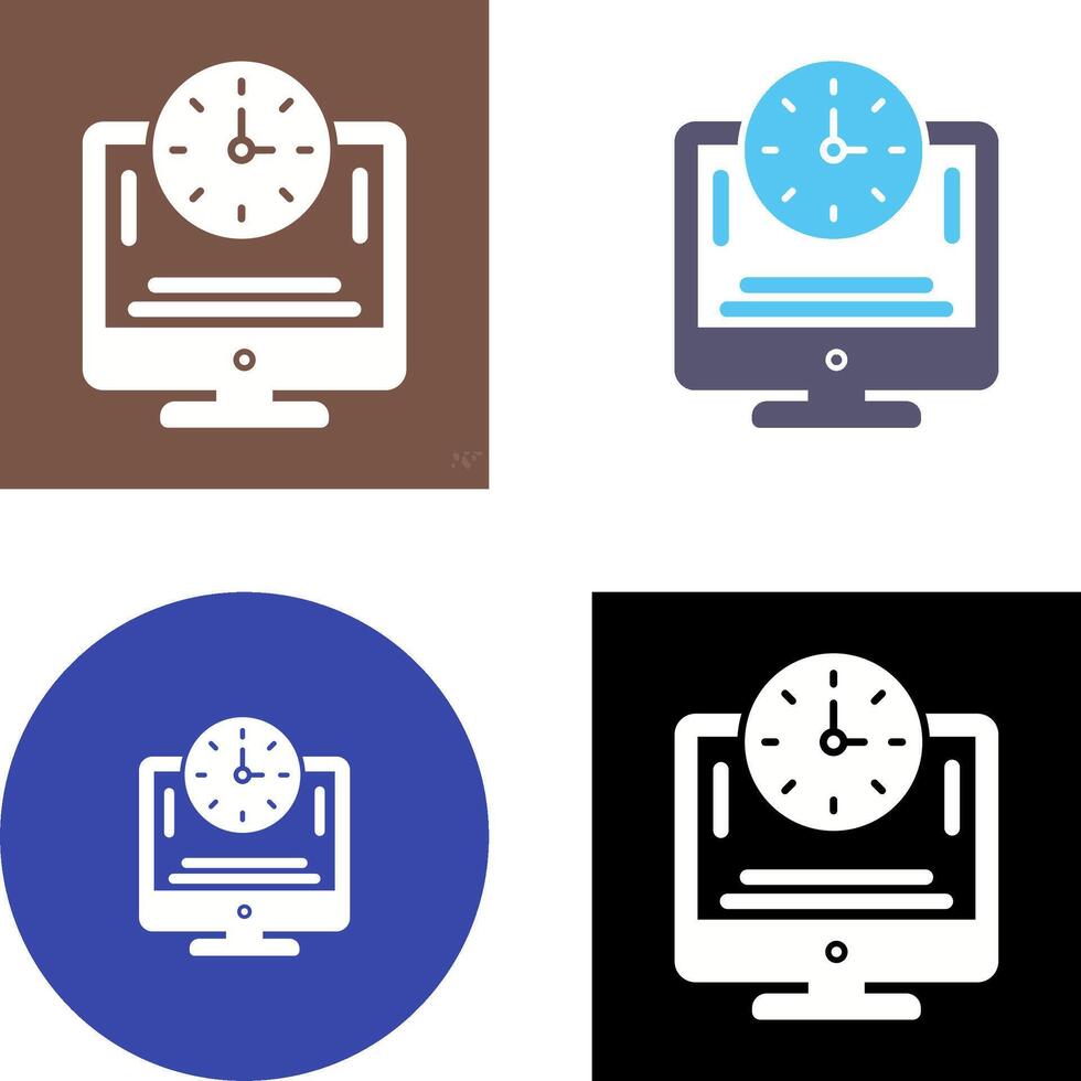 Online Time Icon Design vector