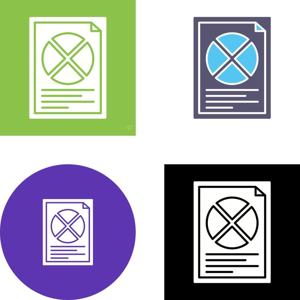 Pie Chart Icon Design vector