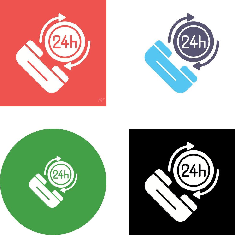 24h Icon Design vector