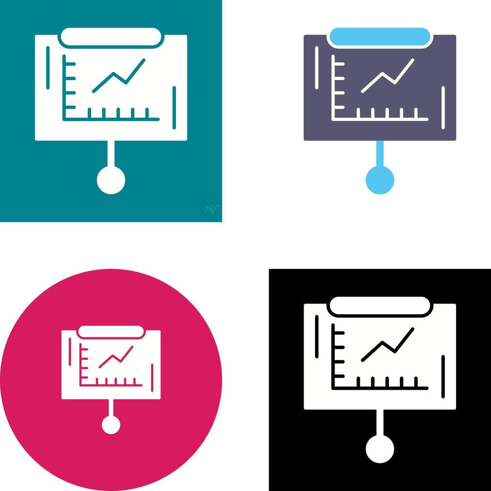 Line Graph Icon Design vector
