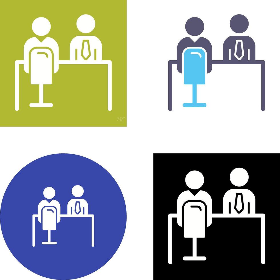 Employee Interview Icon Design vector