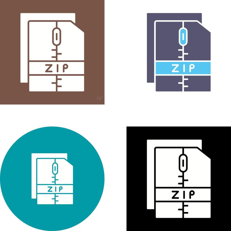 Zip File Icon Design vector