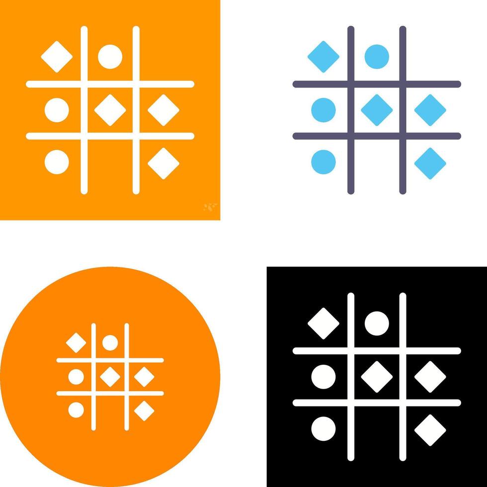 Tic Tac Toe Icon Design vector