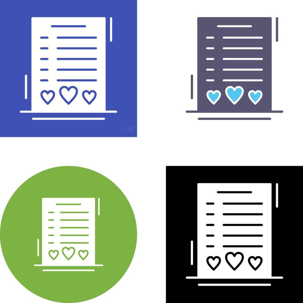 Wishlist Icon Design vector