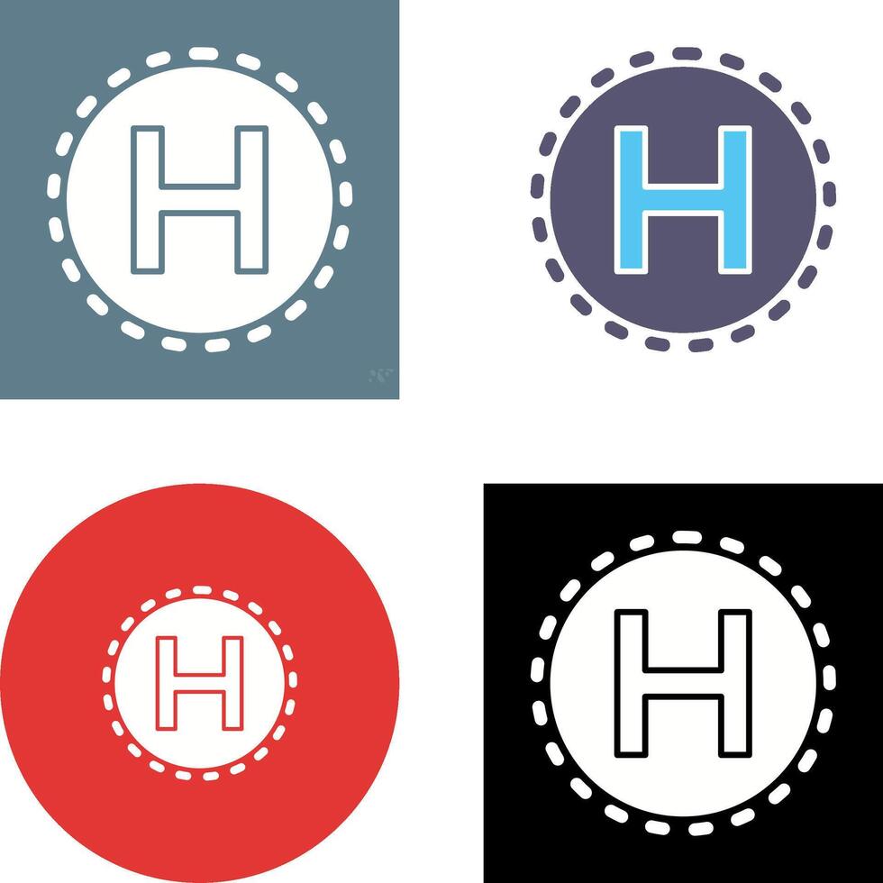 Helipad Icon Design vector
