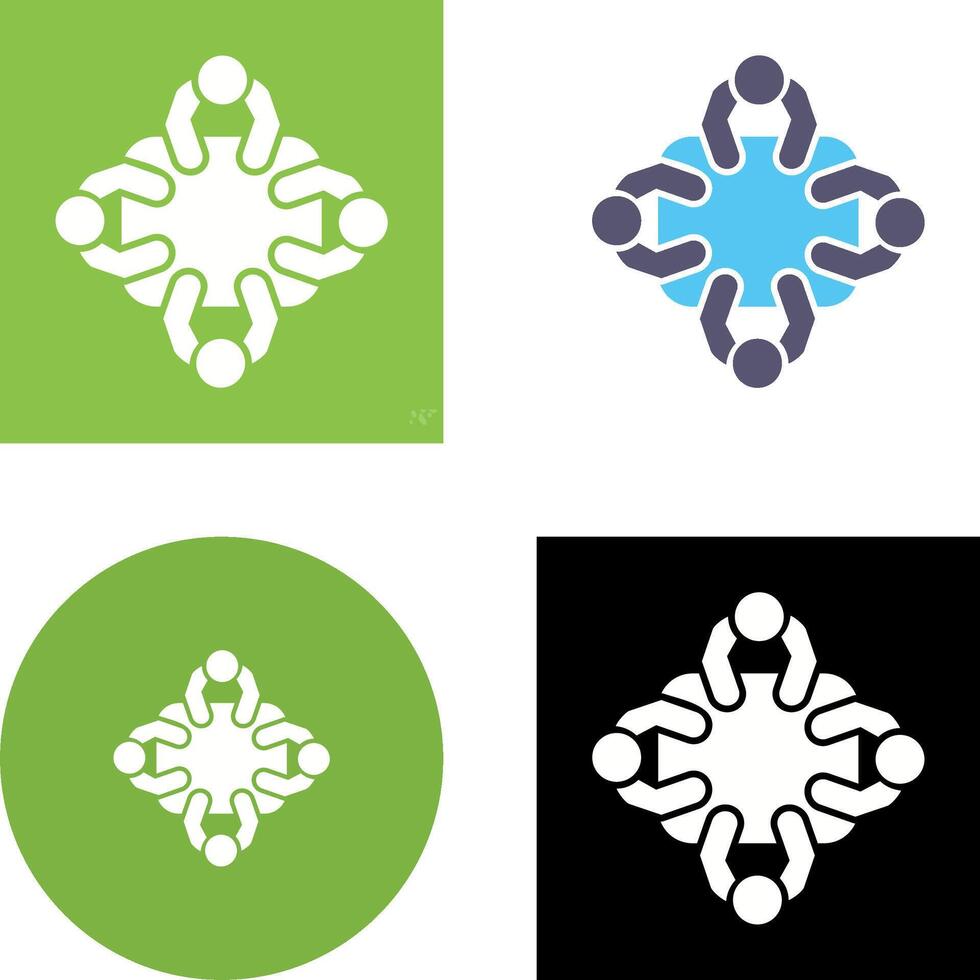 Staff Meeting Icon Design vector