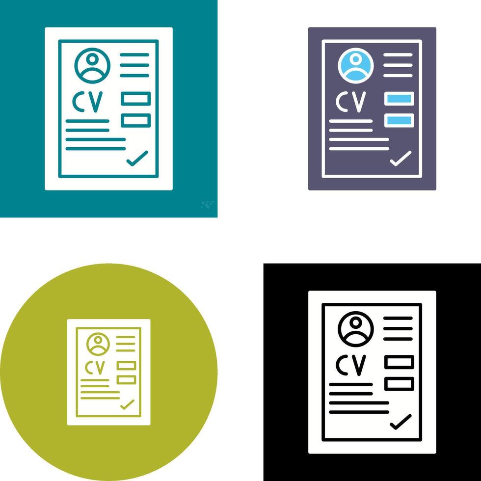 CV Icon Design vector