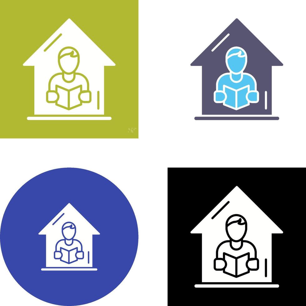 Home Learning Icon Design vector