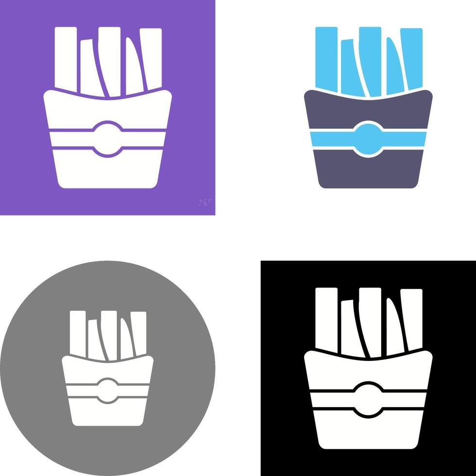 Fries Icon Design vector
