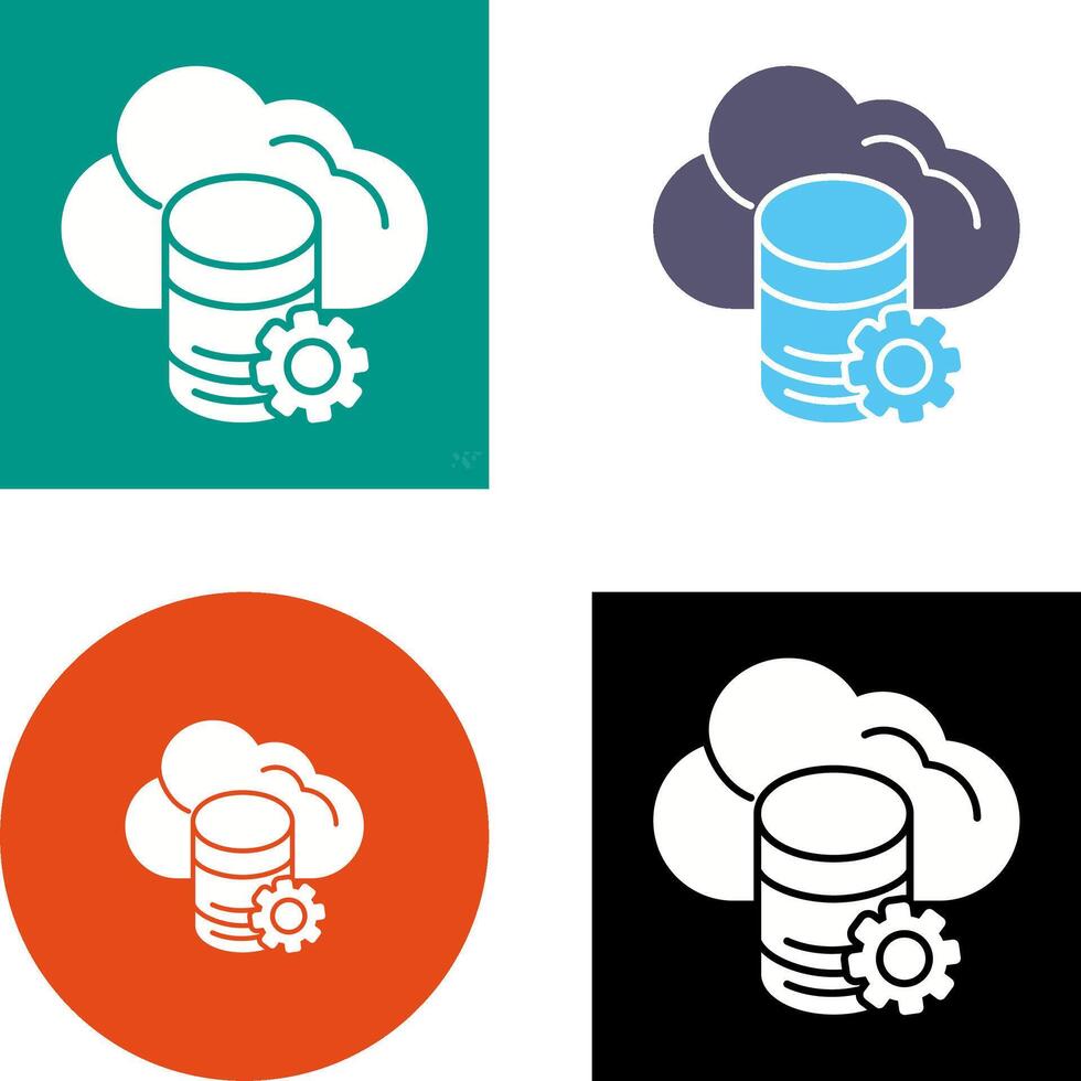 Cloud Data Icon Design vector