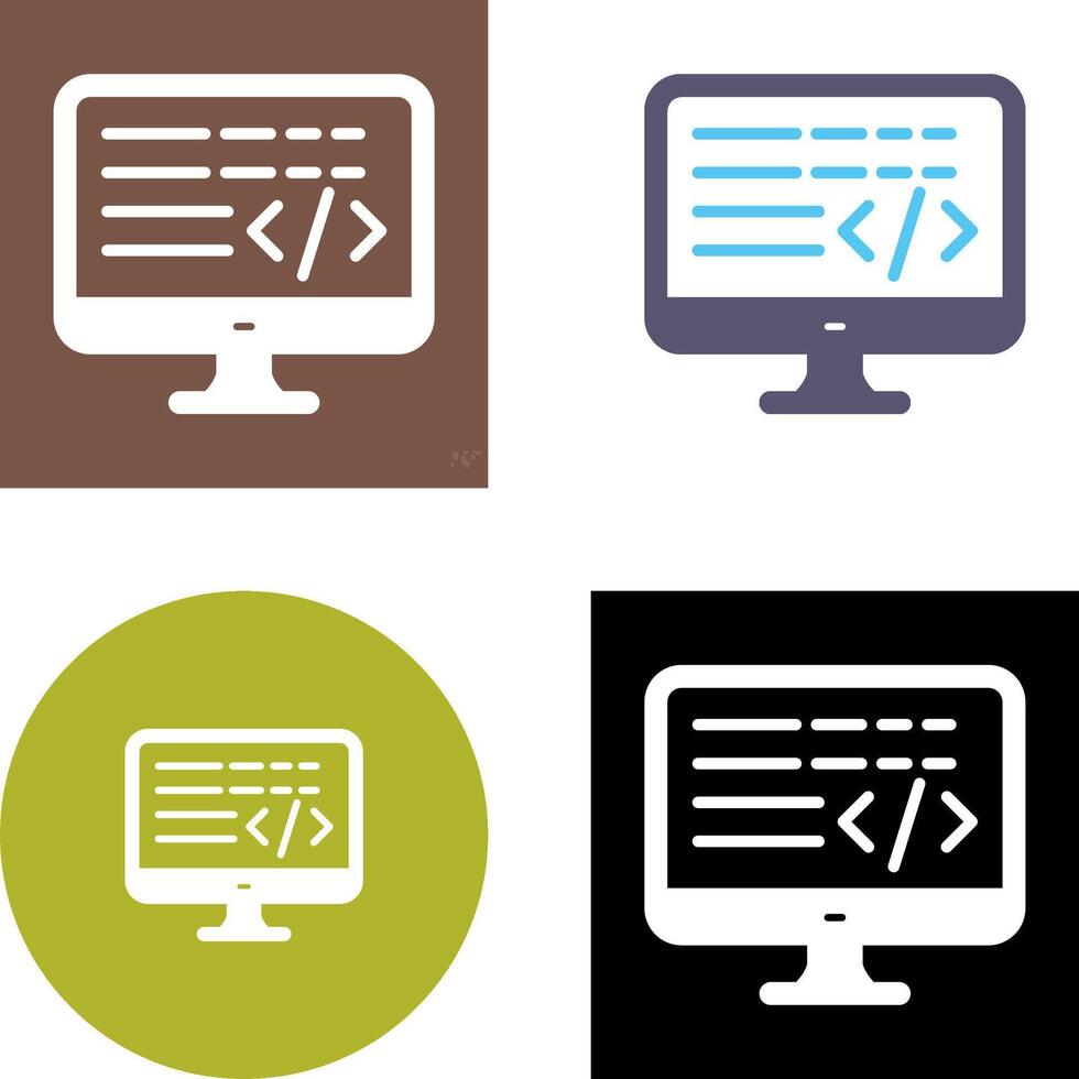 Coding Icon Design vector