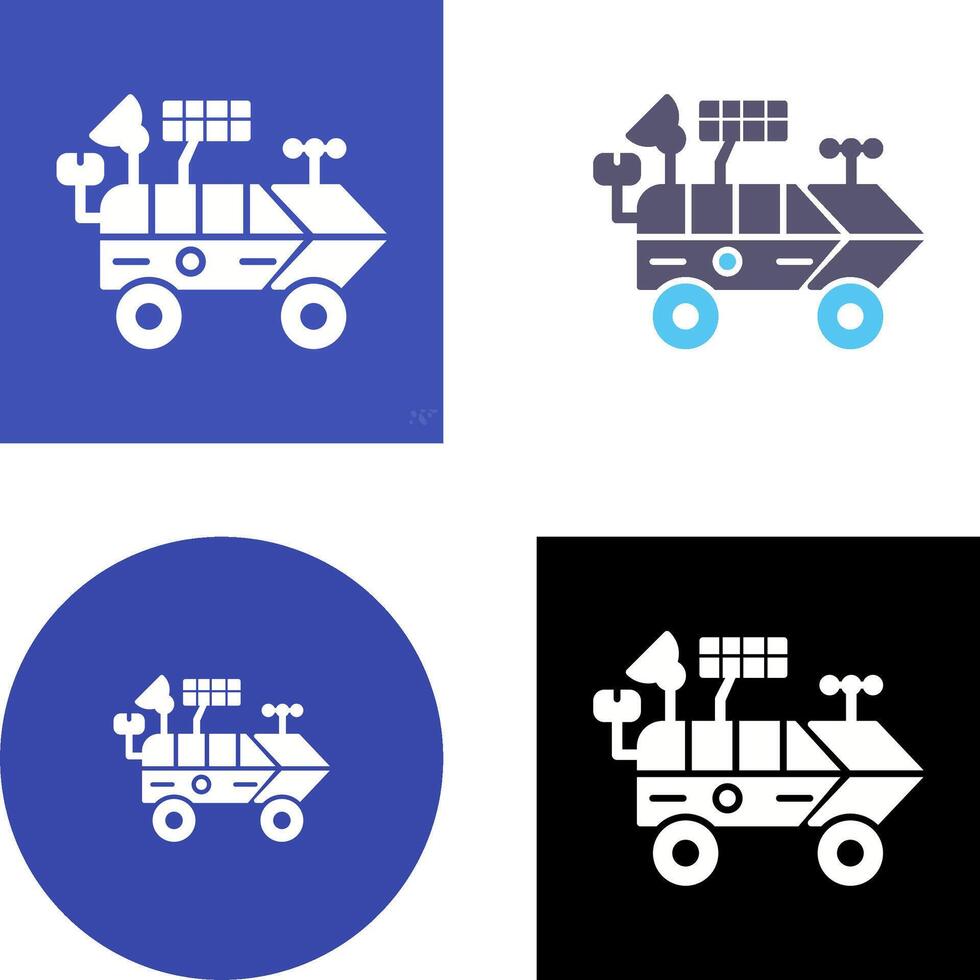 Moon Rover Icon Design vector