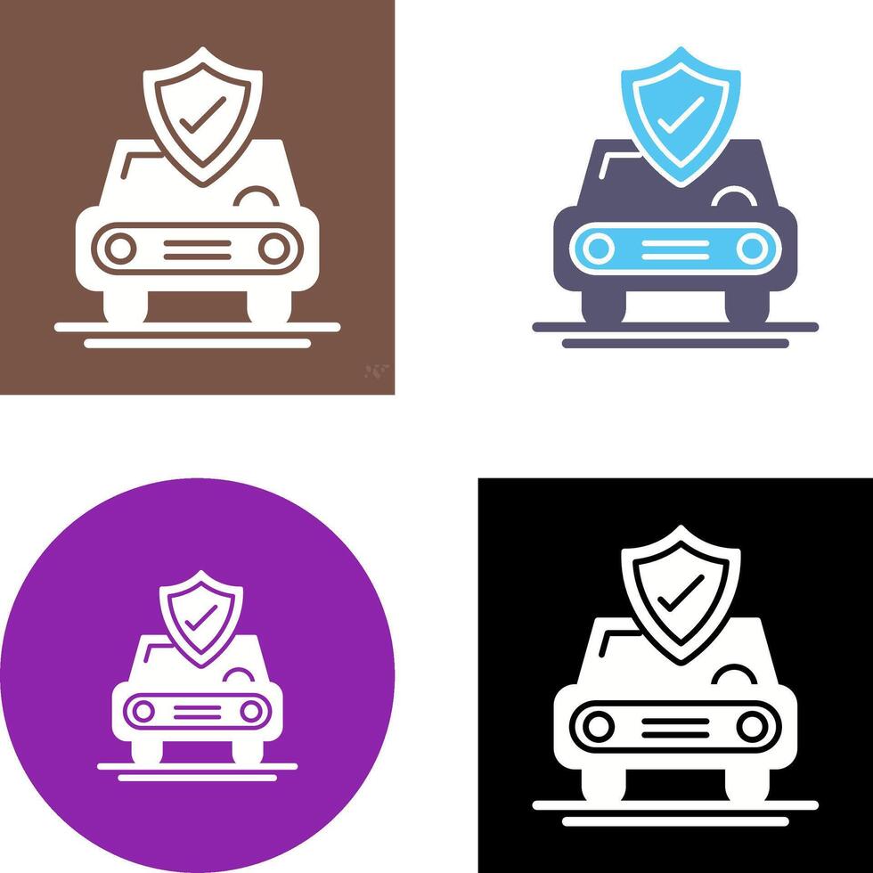 Car Protection Icon Design vector