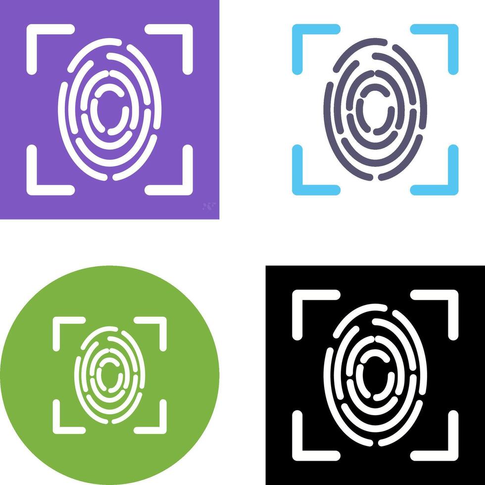Fingerprint Icon Design vector