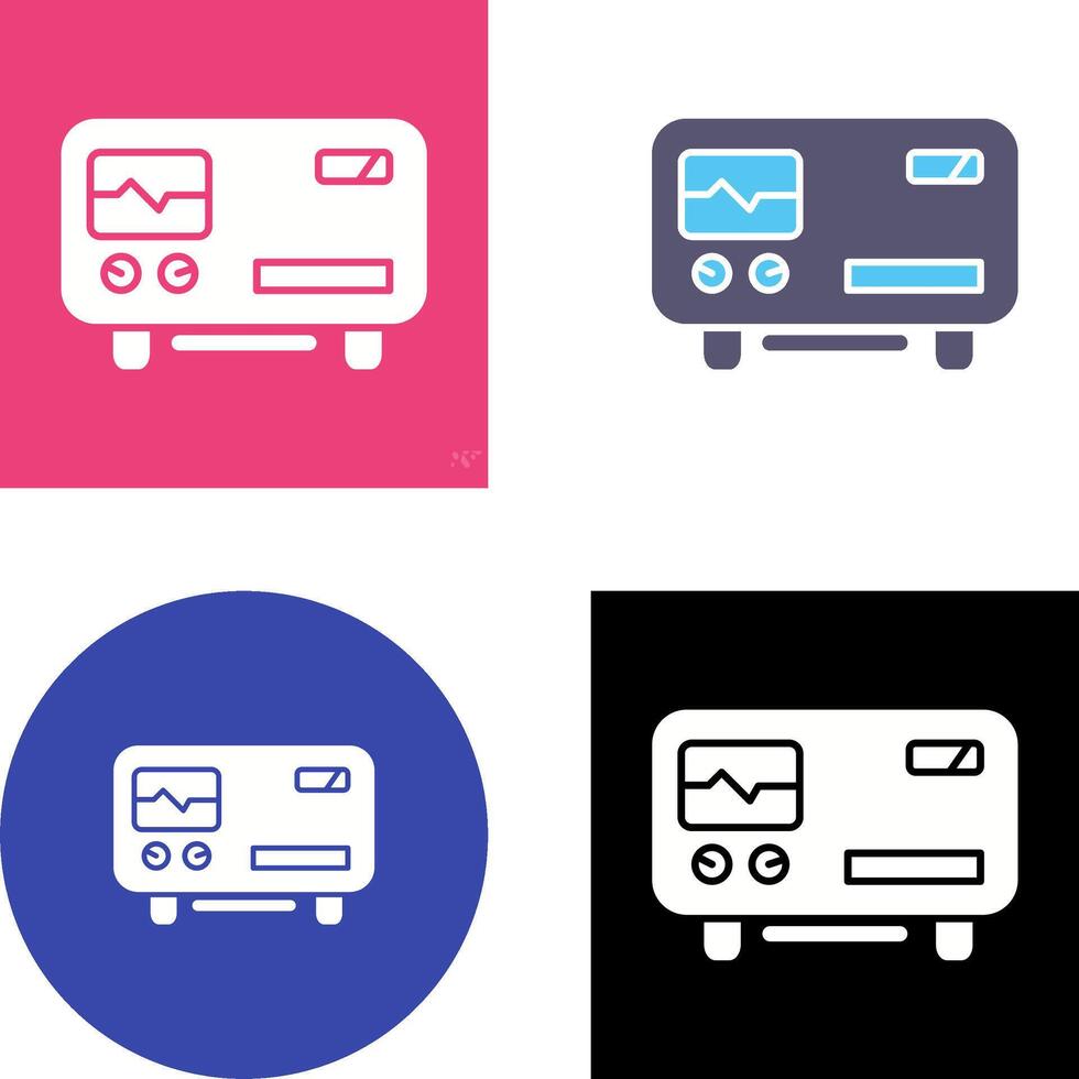 Oscillscope Icon Design vector