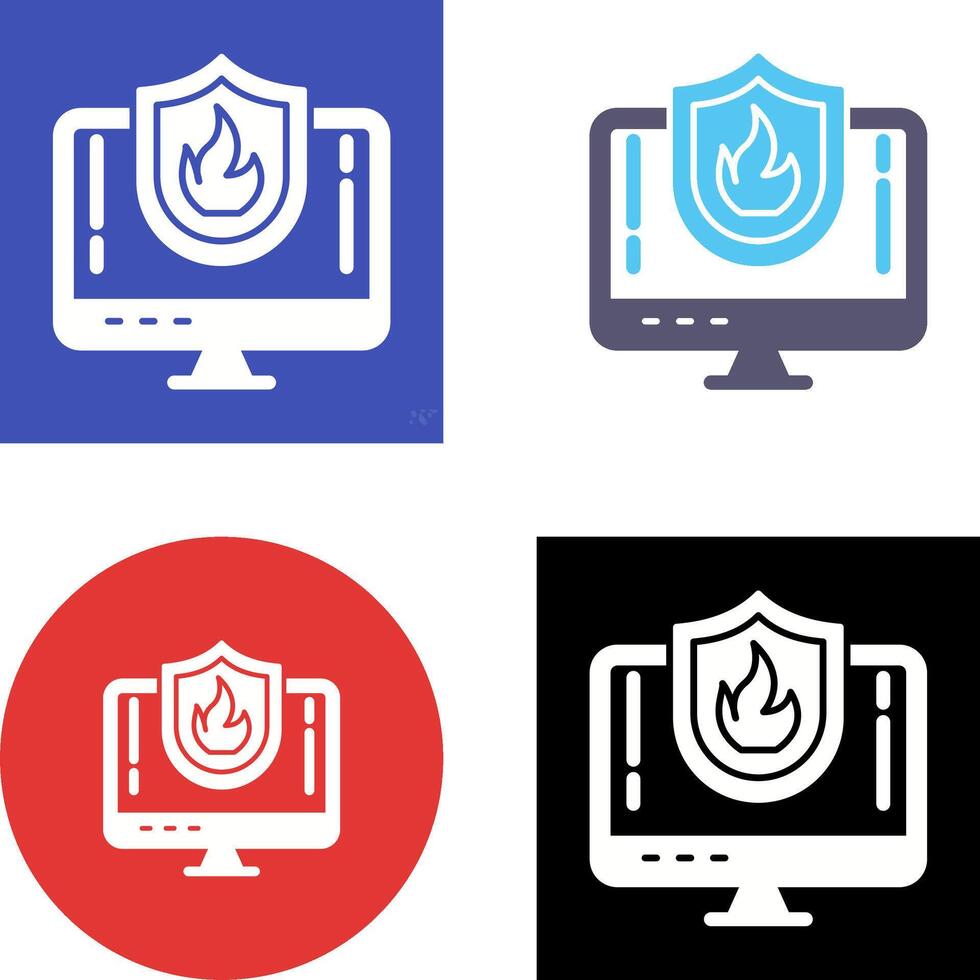 Firewall Icon Design vector
