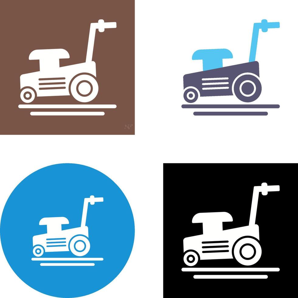 Lawn Mower Icon Design vector