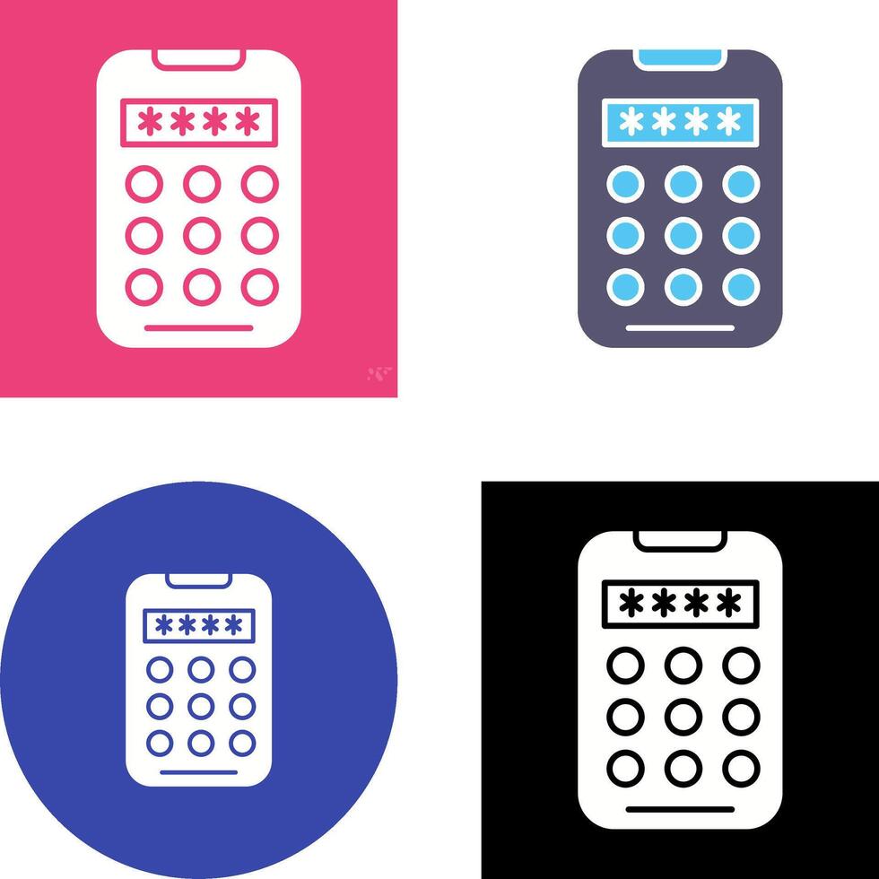 Pin Code Icon Design vector
