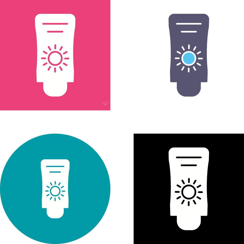 Sun Cream Icon Design vector