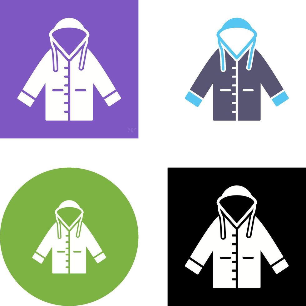 Raincoat Icon Design vector