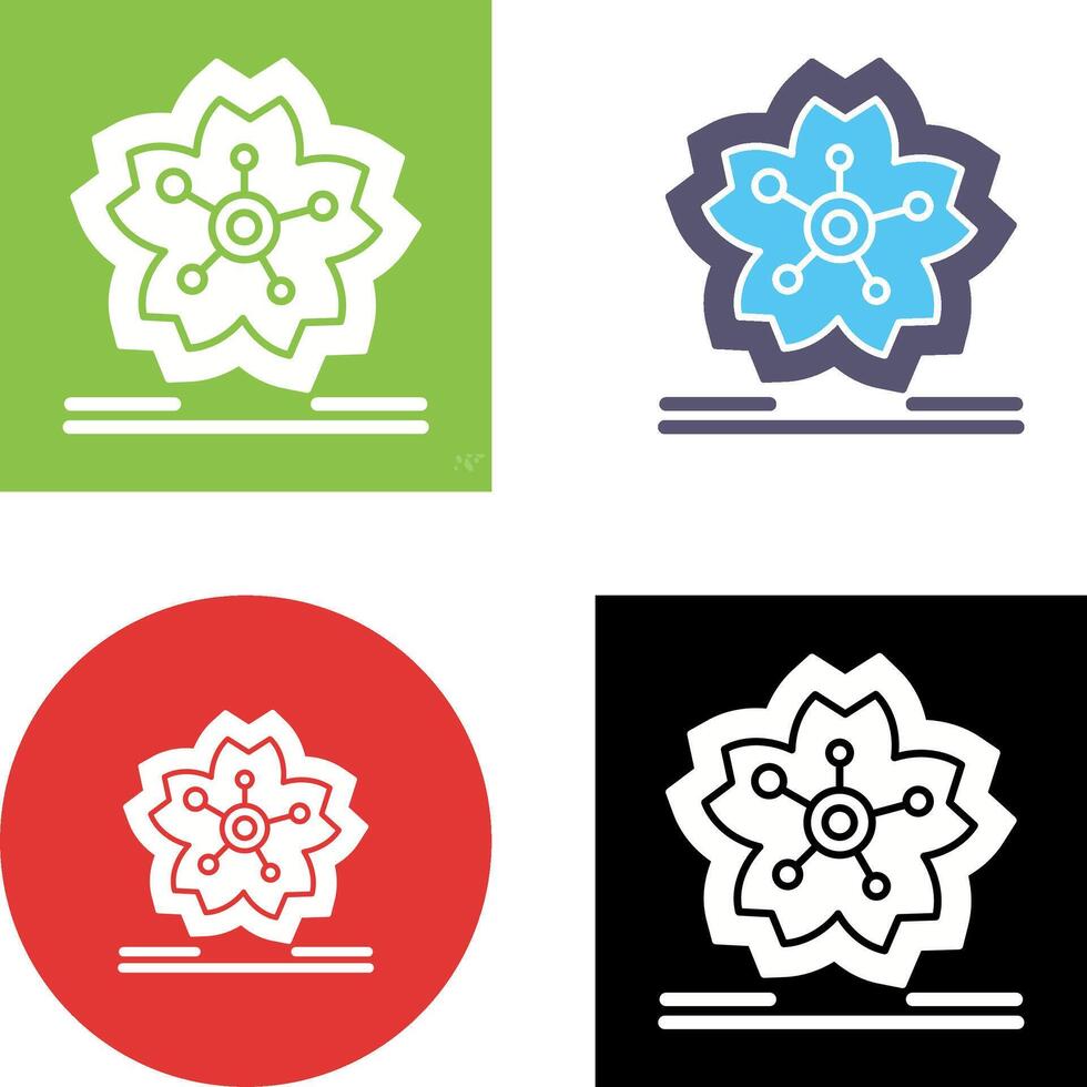 Cherry Blossom Icon Design vector