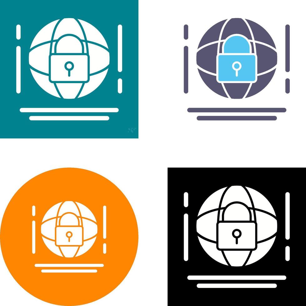 Internet Security Icon Design vector