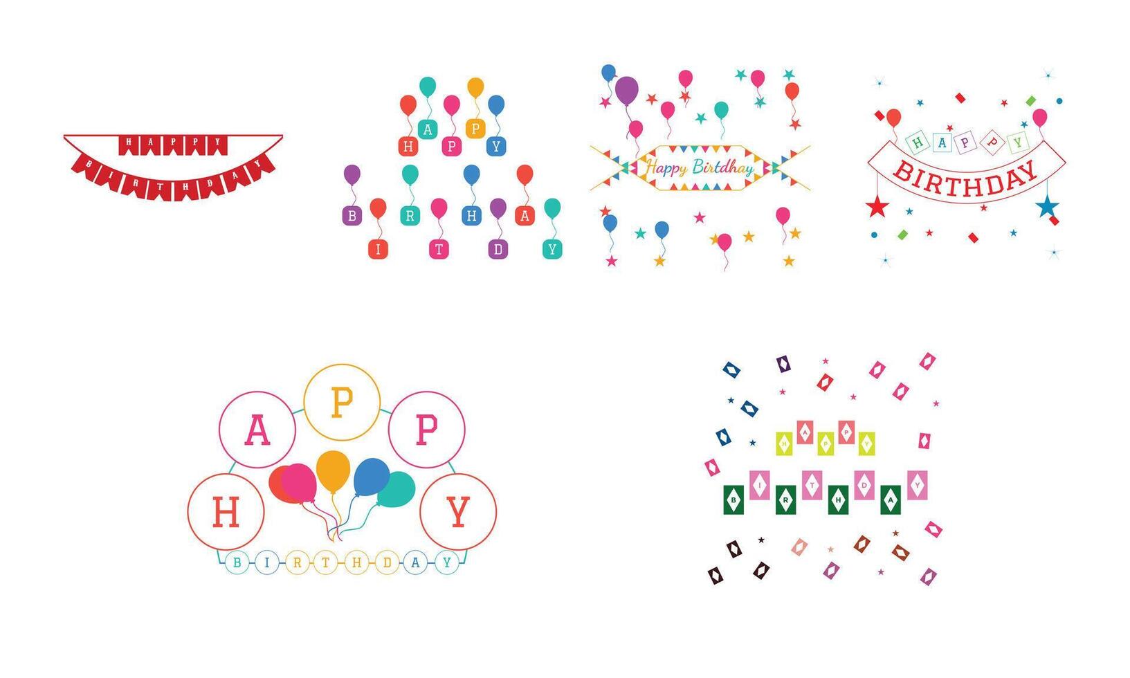 Birthday Banner Collection. vector