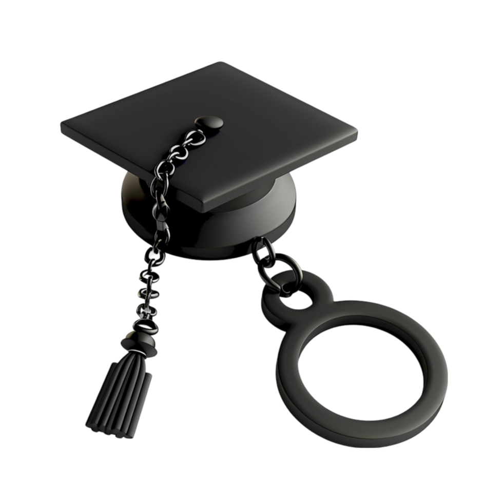 From Caps to Keepsakes Unique Graduation Key Chains for Every Graduate png