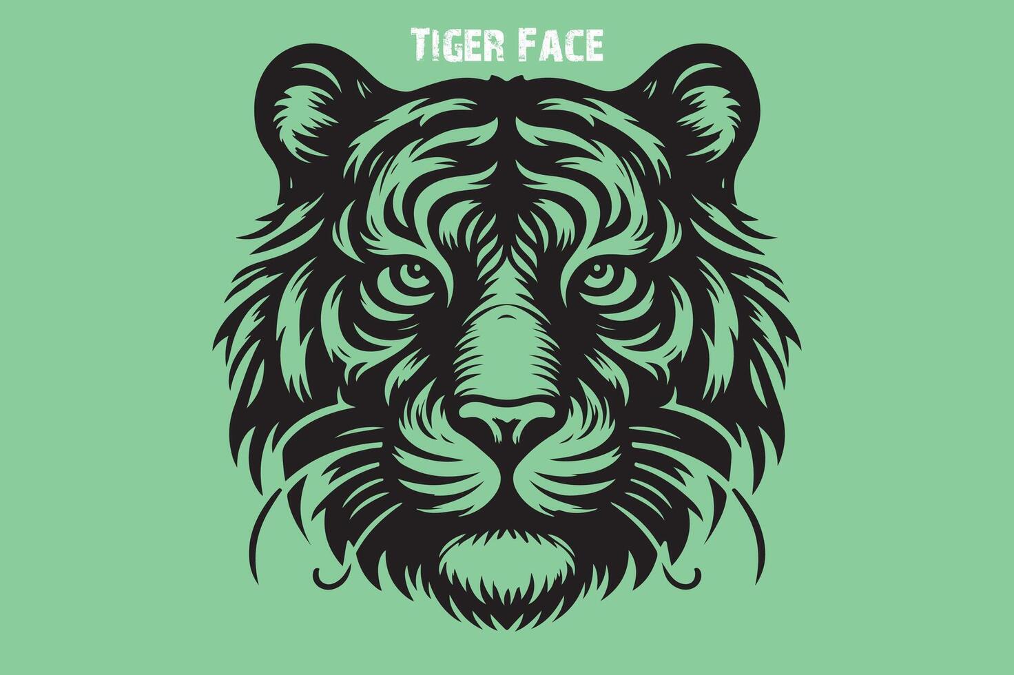 It's a stylish tiger face illustration free Download vector