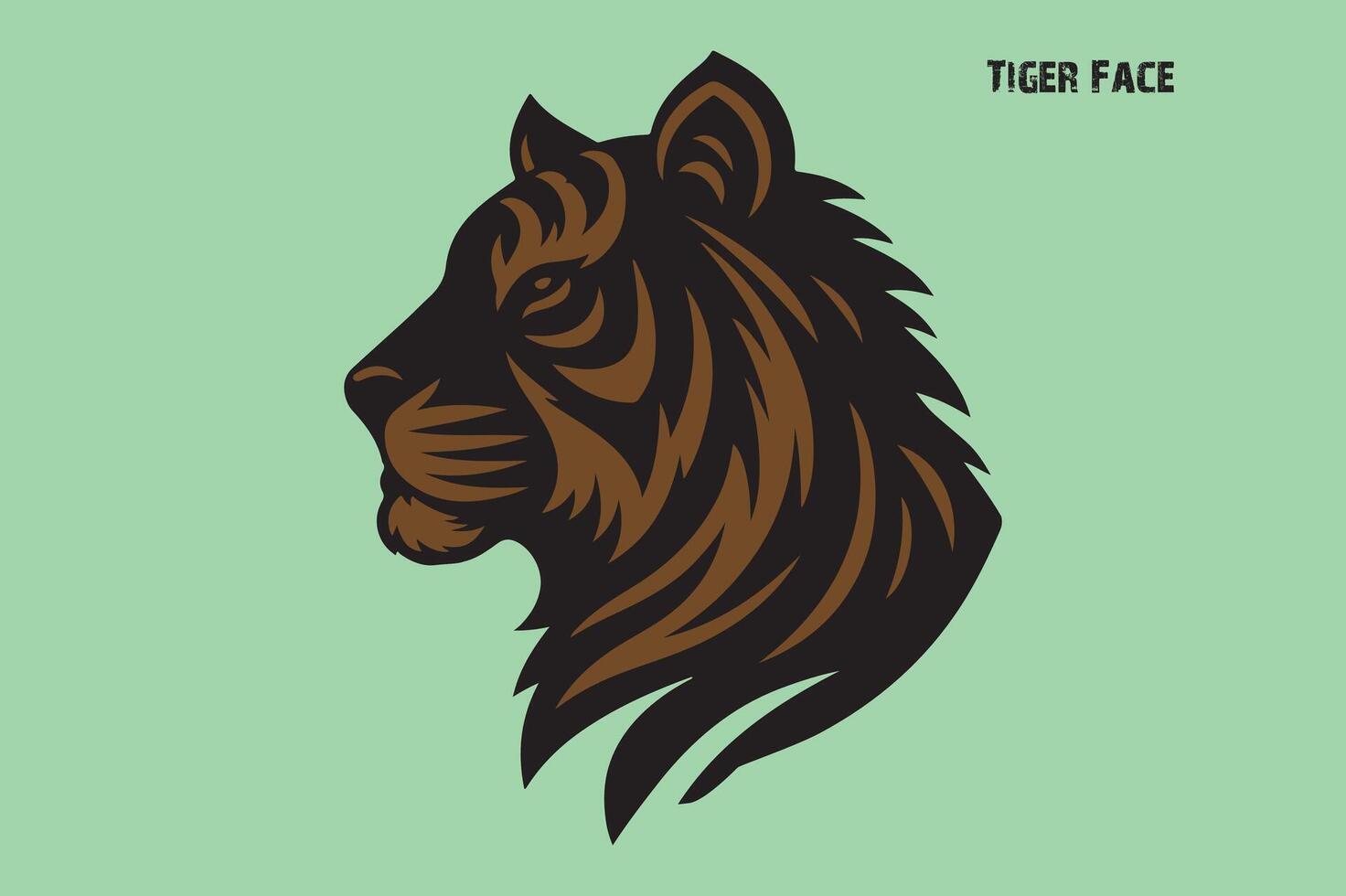 It's a stylish tiger face illustration free Download vector