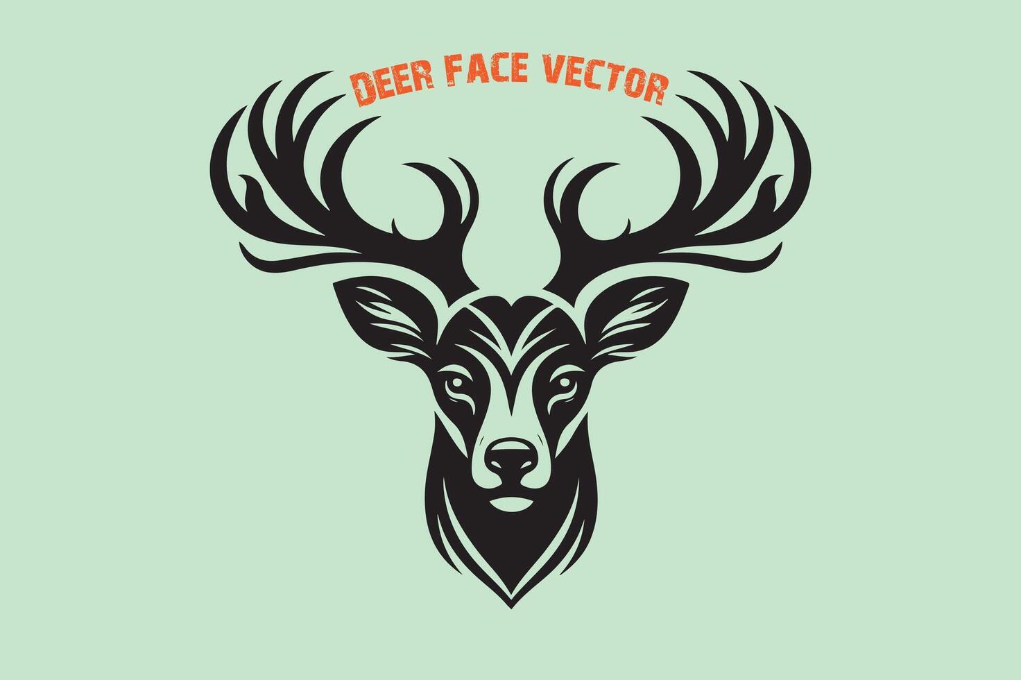 Deer Face Illustration Free Download vector