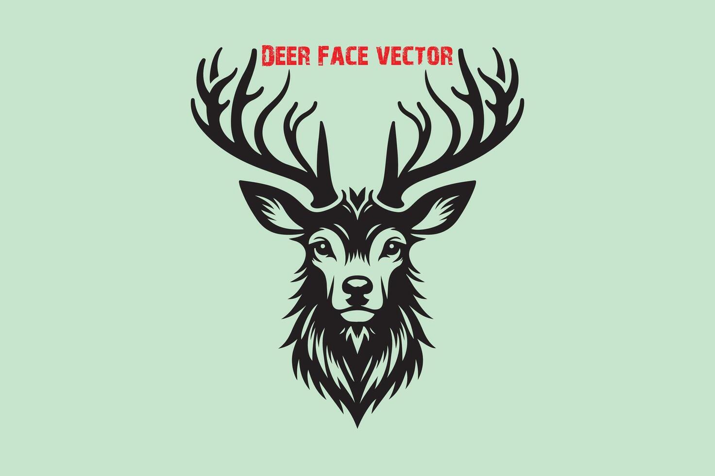 Deer Face Illustration Free Download vector