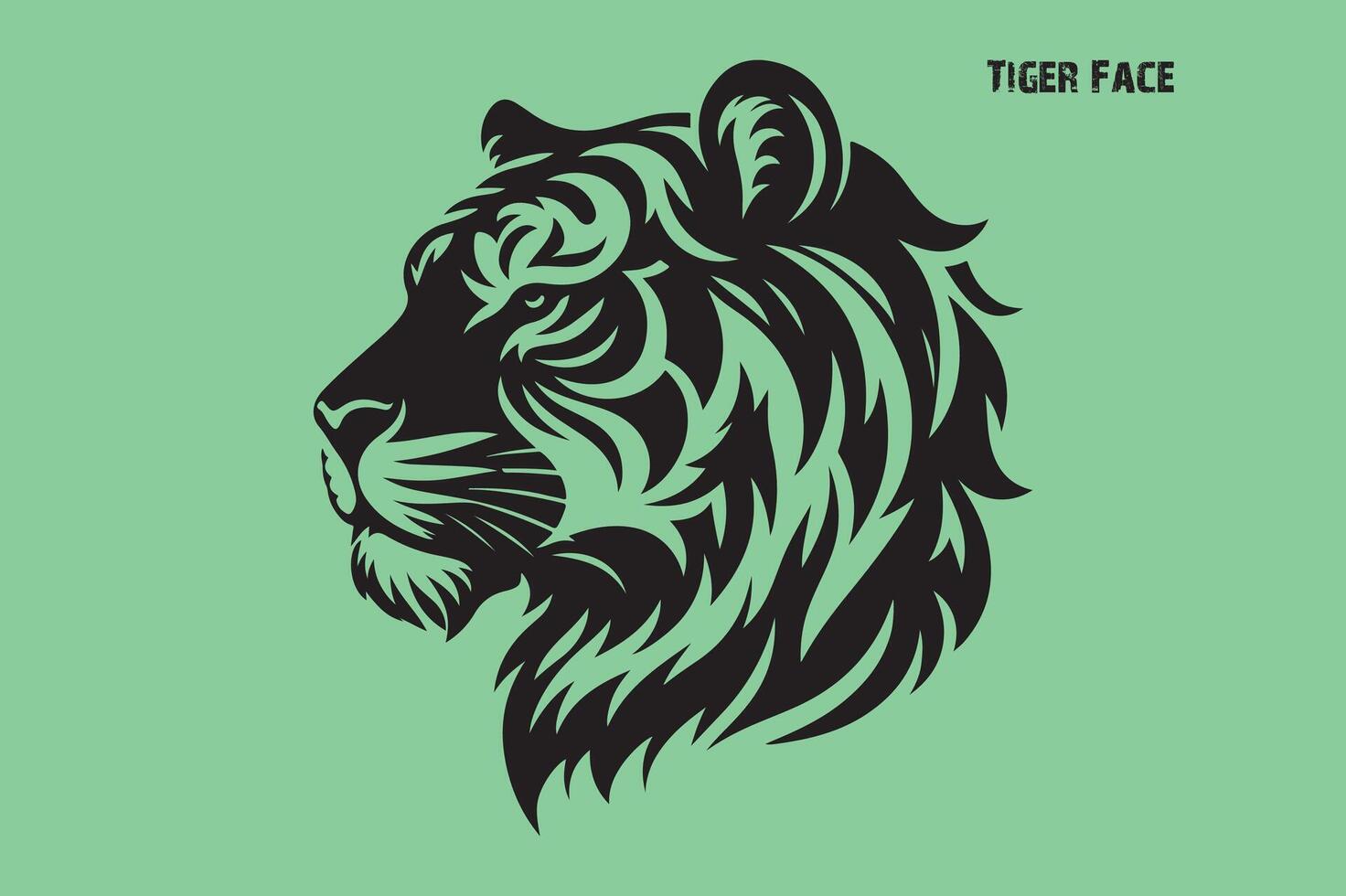 It's a stylish tiger face illustration free Download vector