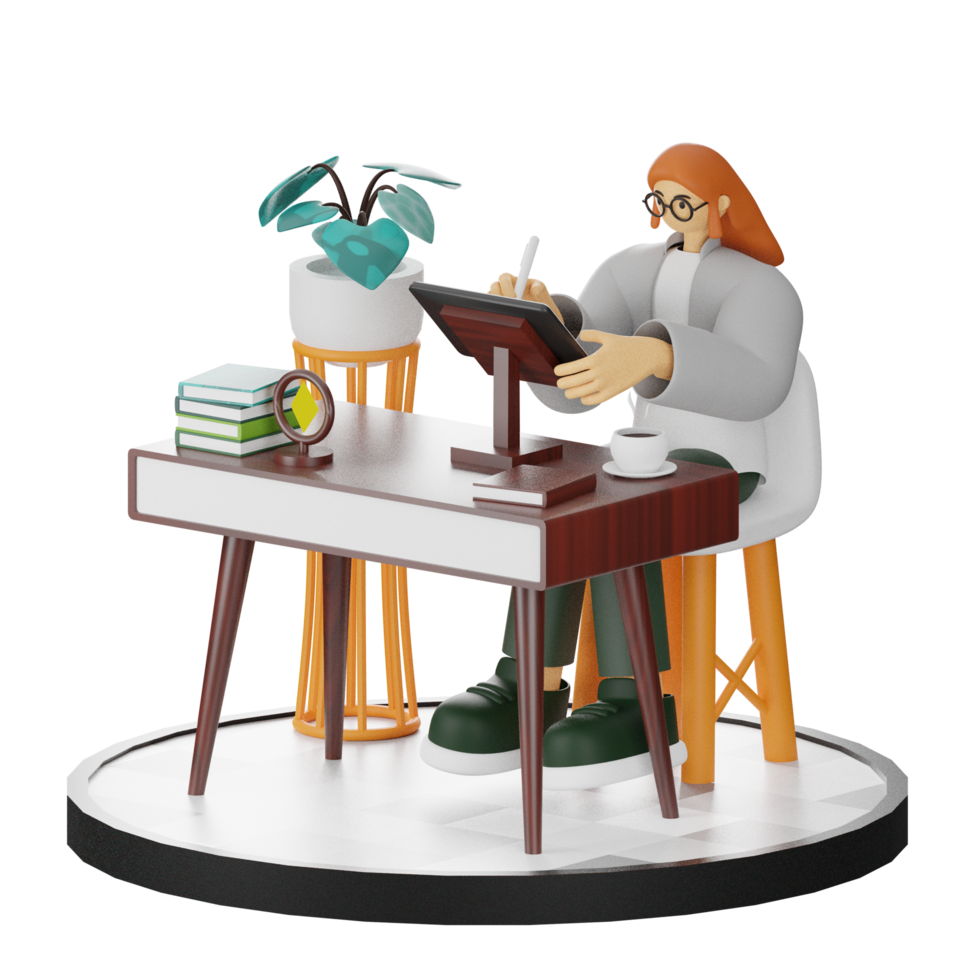 3D Illustrations of Digital Artistic Expression png