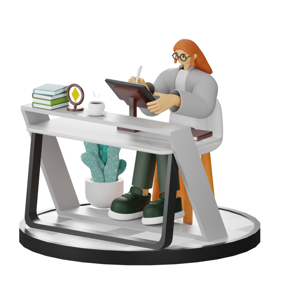3D Illustrations of Digital Artistic Expression png