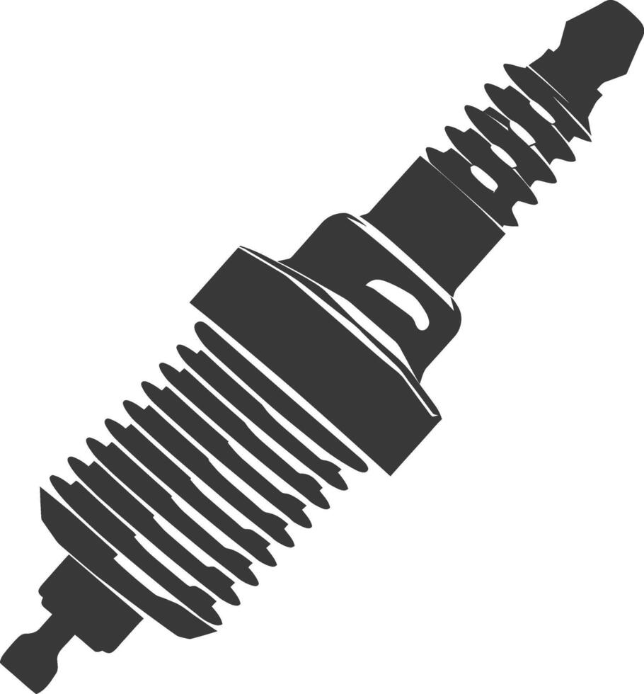 silhouette spark plug black color only vector