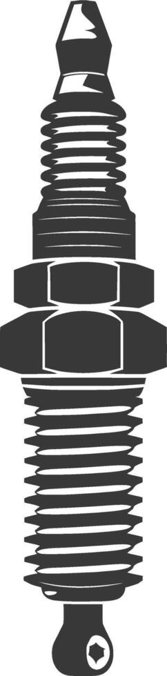 silhouette spark plug black color only vector