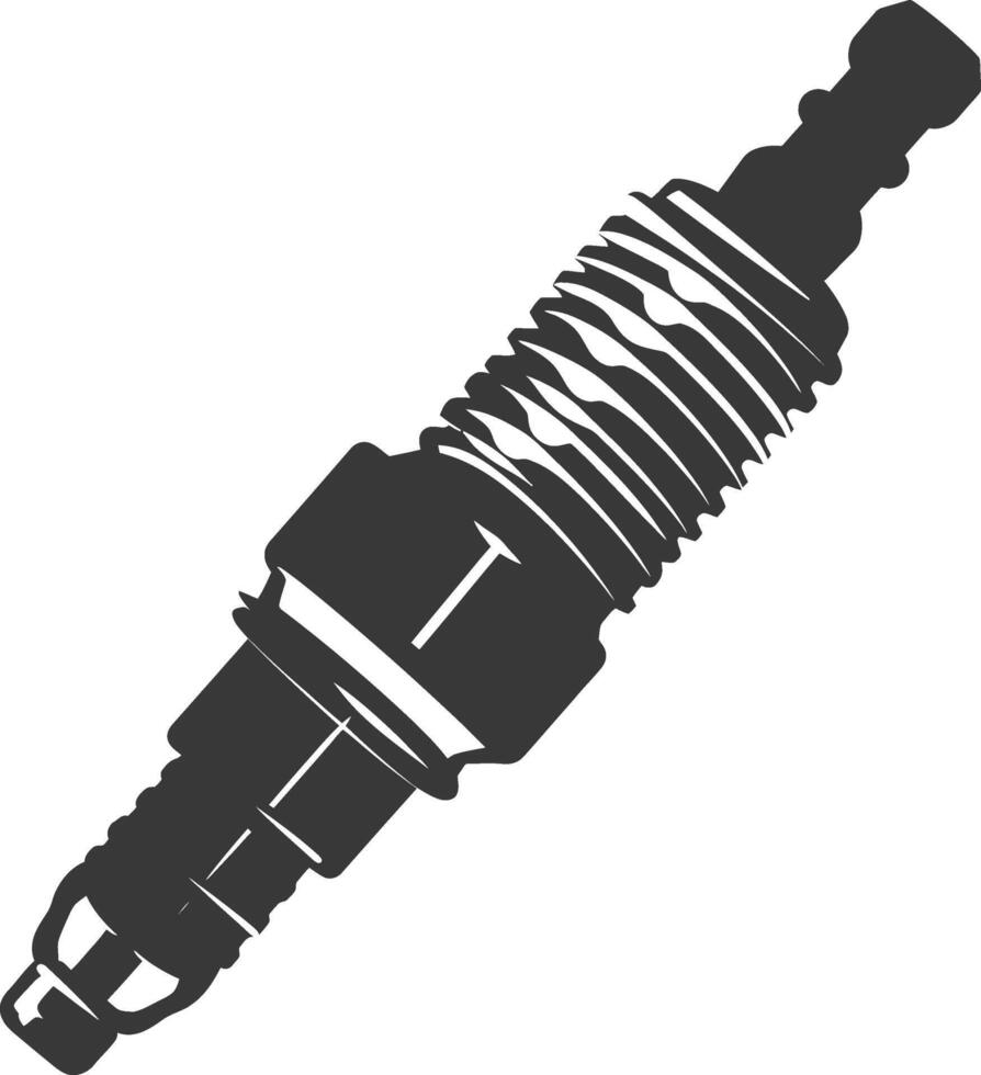 silhouette spark plug black color only vector