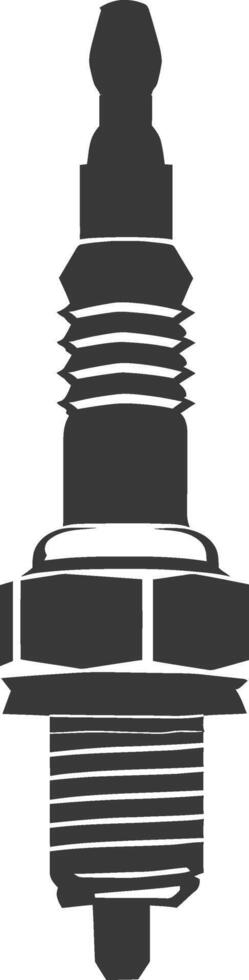 silhouette spark plug black color only vector