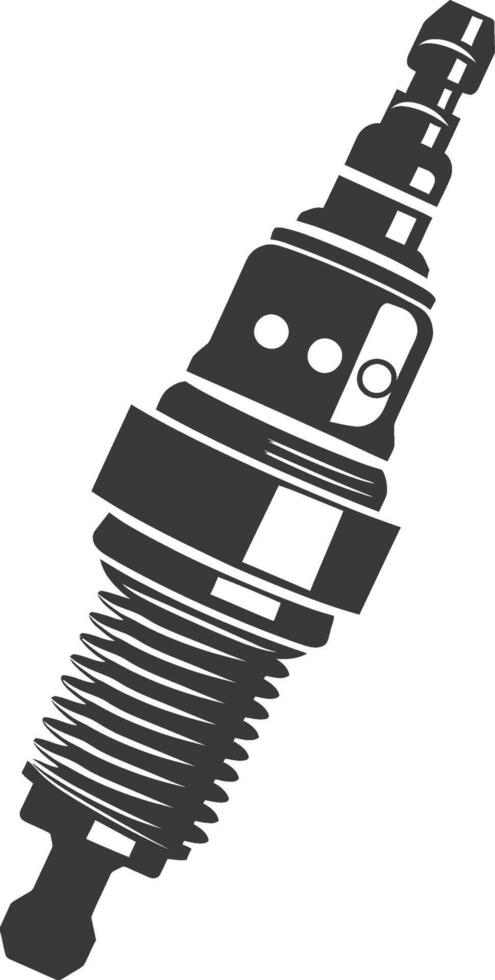 silhouette spark plug black color only vector