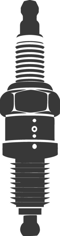 silhouette spark plug black color only vector
