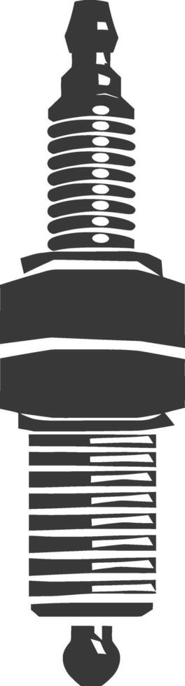 silhouette spark plug black color only vector