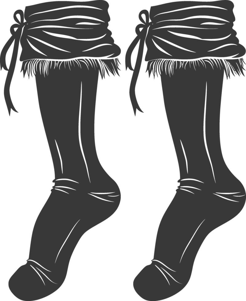 silhouette stockings black color only vector