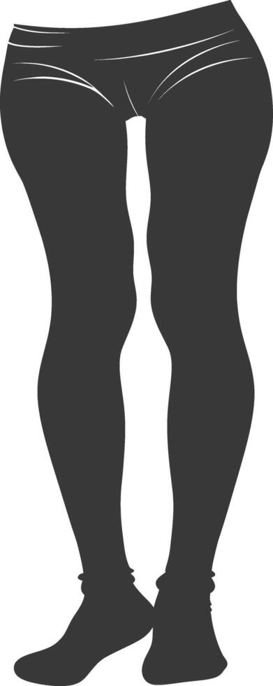 silhouette stockings black color only vector