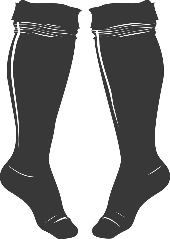 silhouette stockings black color only vector