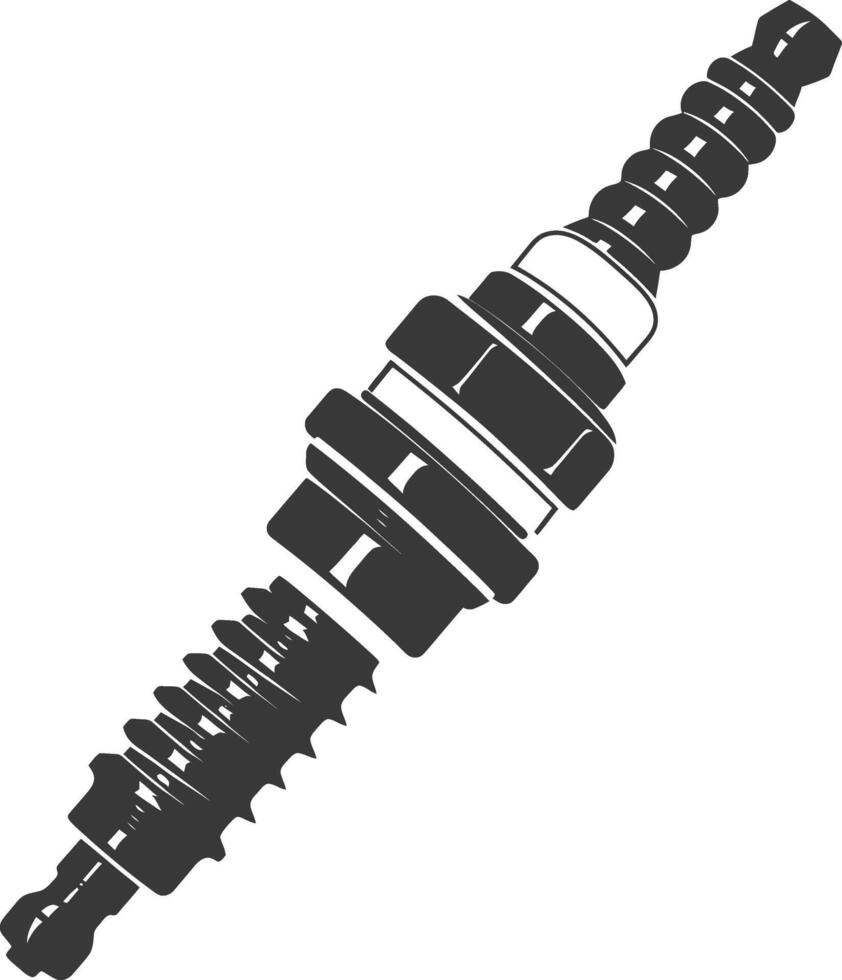silhouette spark plug black color only vector